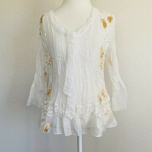 Jaipur Women Size S Sheer Crinkle  Blouse